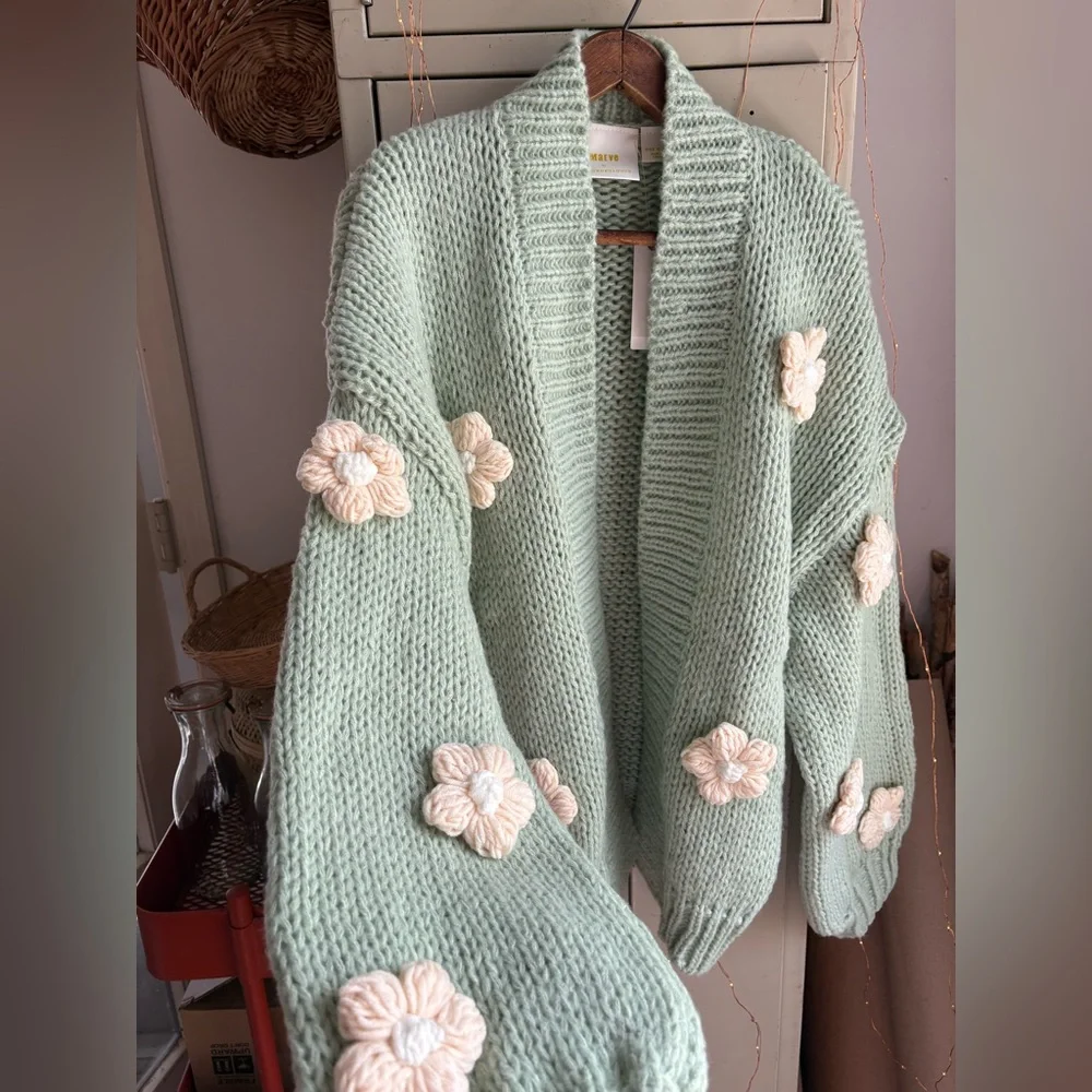 Susannah 3D Flower Cardigan Sweater 🌼 - Picture 7 of 8